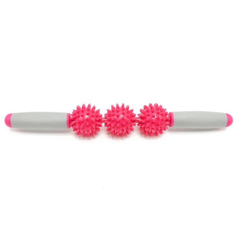 Yoga Hedgehog Ball Massage Stick To Relax The Fascia Muscles, Used To Massage The Legs, Back, Neck, Various Parts Of The Body.: Red