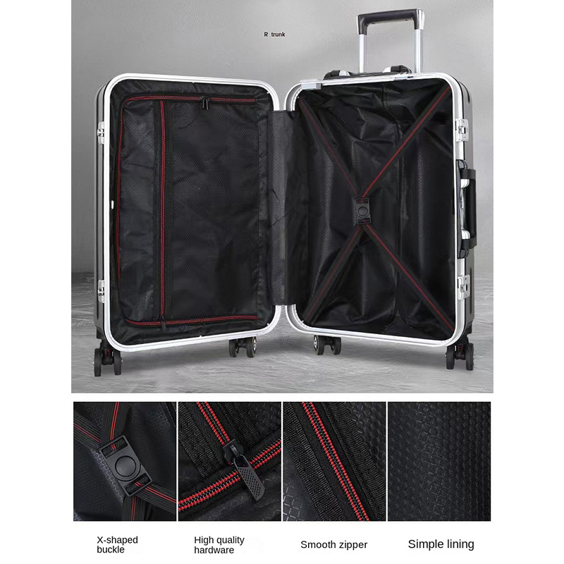 20 22 24 28 inch koffers op wielen Aluminium frame Handbagage Trip Cabine Trolley Reistas Wachtwoordslot Rits