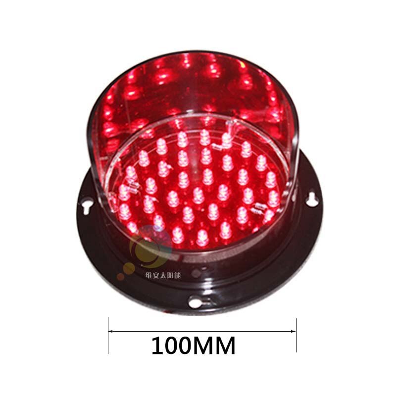 Promotieprijs Hoge helderheid DC 12V rood geel groen LED-signaallicht 100 mm verkeerslicht te: Rood