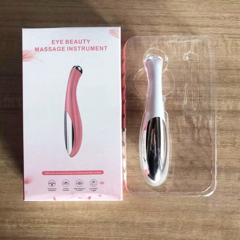 Caneta portátil de massagem para os olhos, vibração elétrica, remoção de inchaço do círculo escuro, rejuvenescimento da pele, 1 peça