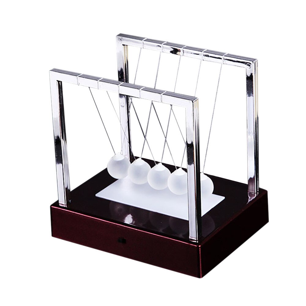 Small luminous Newton swing ball puzzle Newton cradle LED light up kinetic energy home office science toy home decoration F4: as photo