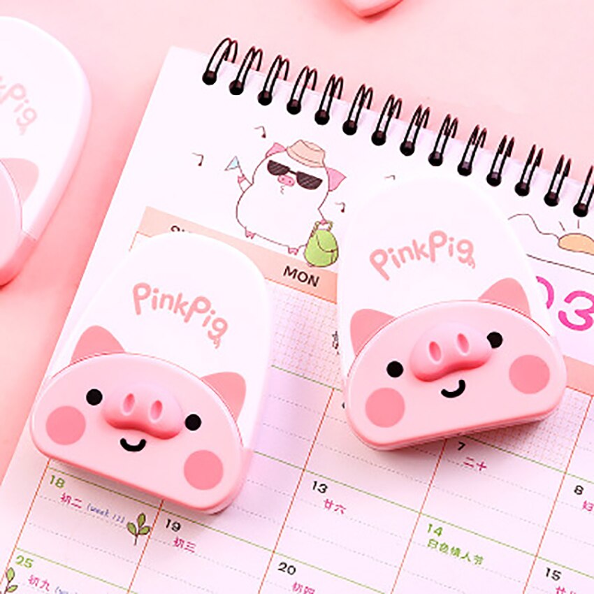 Mignon cochon Correction bande étudiants papeterie dessin animé Animal correcteur fournitures de bureau enfants étudiant Modification Gadgets