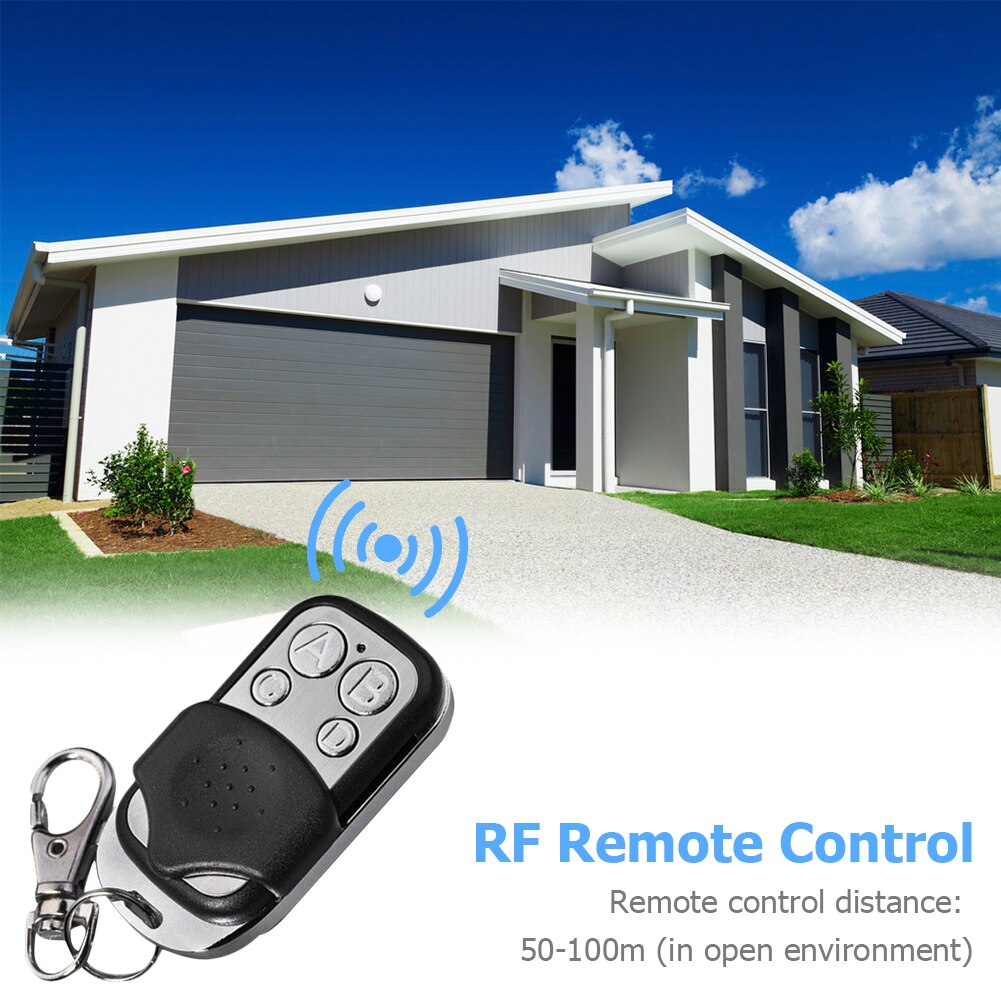 4 Button RF Wireless Remote Control Code Grabber 433 MHz Universal Key Fob Controller for Electric Gate Garage Door