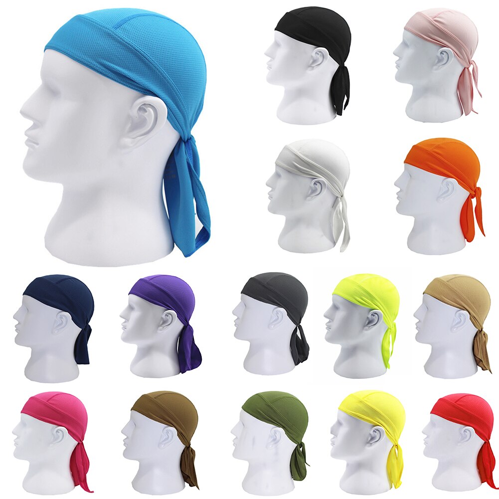 Gorro de Ciclismo de secado rápido para exteriores, pañuelo para la cabeza, sombrero de equipo de ciclismo, gorra de ciclismo transpirable de Color puro