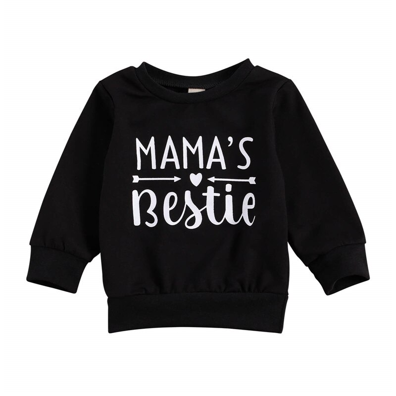 Bébé fille lettre imprimé sweat manches longues col rond pull sweats pour printemps automne et hiver: C / 3T