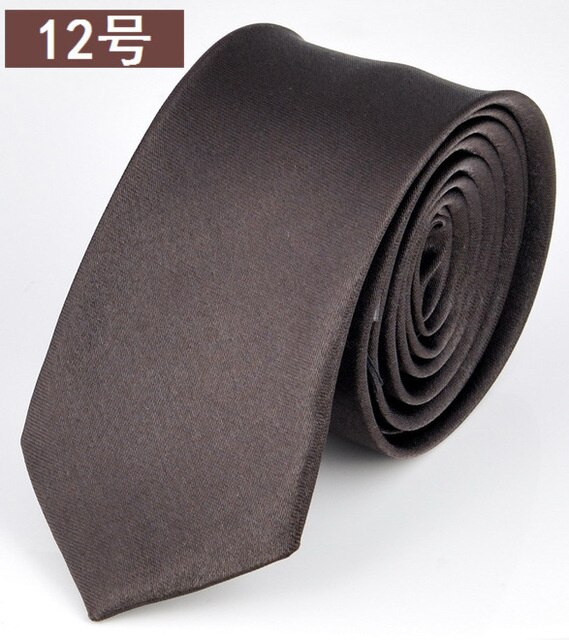Krawaty dla dzieci chłopcy dziewczęta krawat dla dzieci występ na scenie ceremonia mężczyźni Slim Solid color poliester wąski krawat 5cm regulowany: Brown