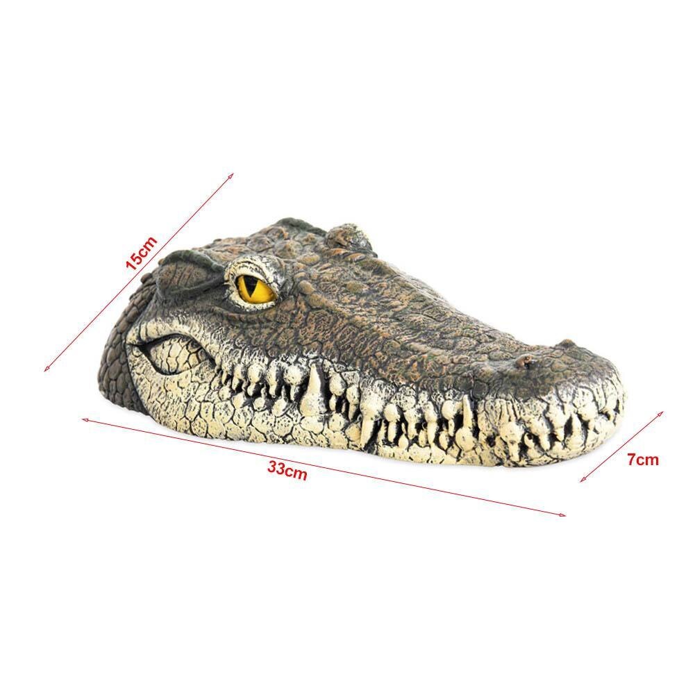 Artificial Crocodile Alligator Head Floating Foam Decoy Garden Pond For Pool A0Y6