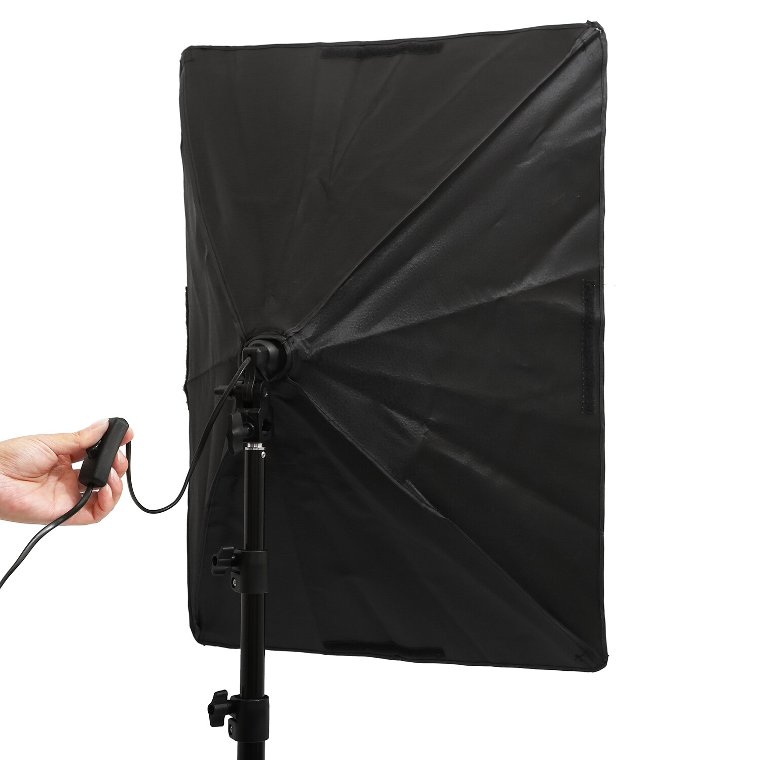 Photography Lighting 2m Light Tripod stand +50*70CM Photo Studio Softbox +50W Dimmable LED lamp Bulb For Camera Phone Shooting