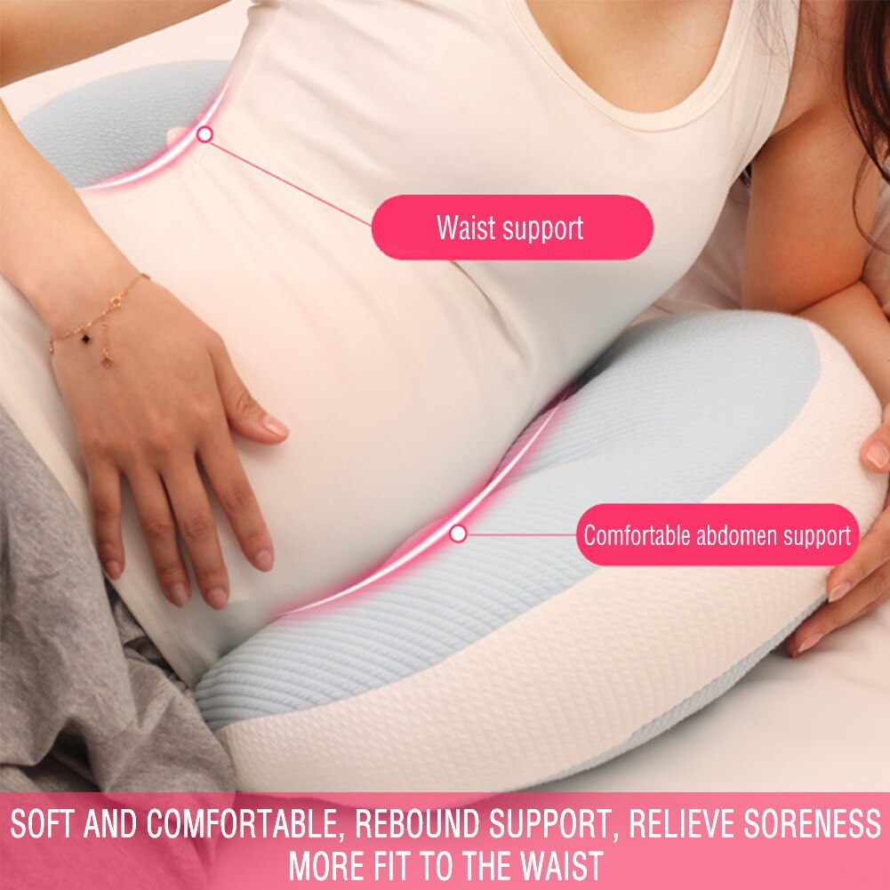 Oreiller de soutien latéral multifonction en forme de U pour grossesse, coussin de soutien pour le ventre et le dos
