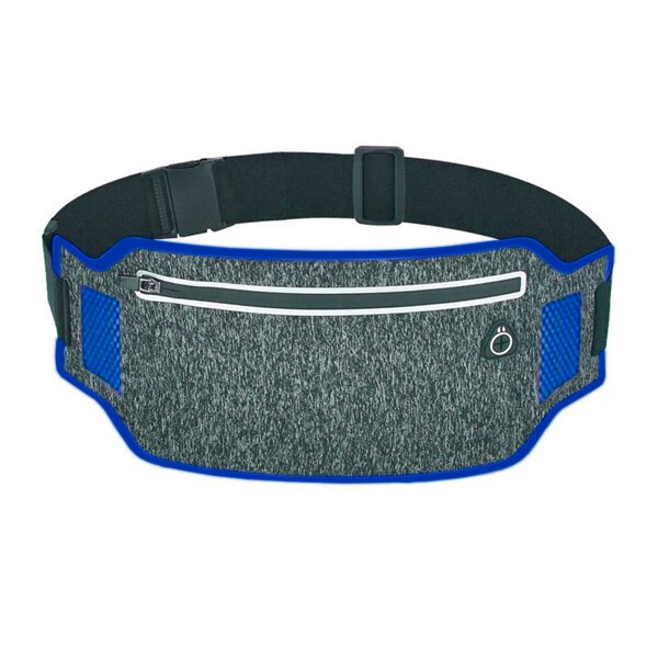 Waterproof Running Waist Belt Bag Outdoor Sports Cell Phone Case Smartphone Pouch For iPhone 11 XR Mobile Phone Wallet Belly Bag: Dark Blue