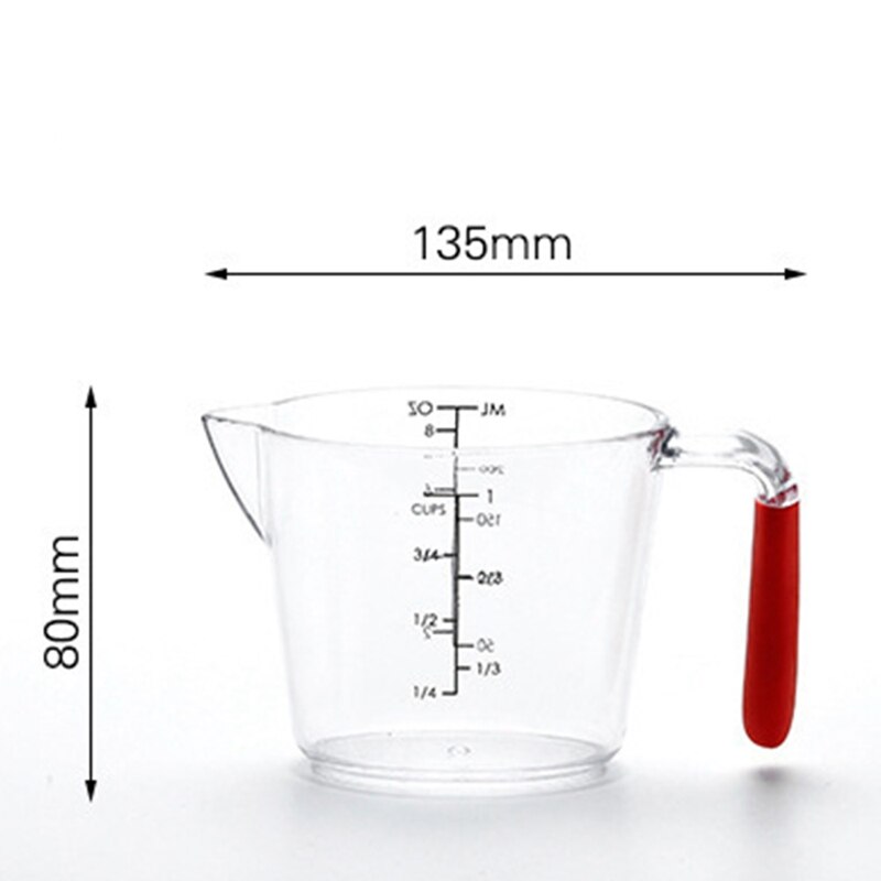 3PCS Stackable Measuring Cup with Different Size Units Heat-Resistant for Kitchen Measuring Cup Set 250Ml 500Ml 1000Ml