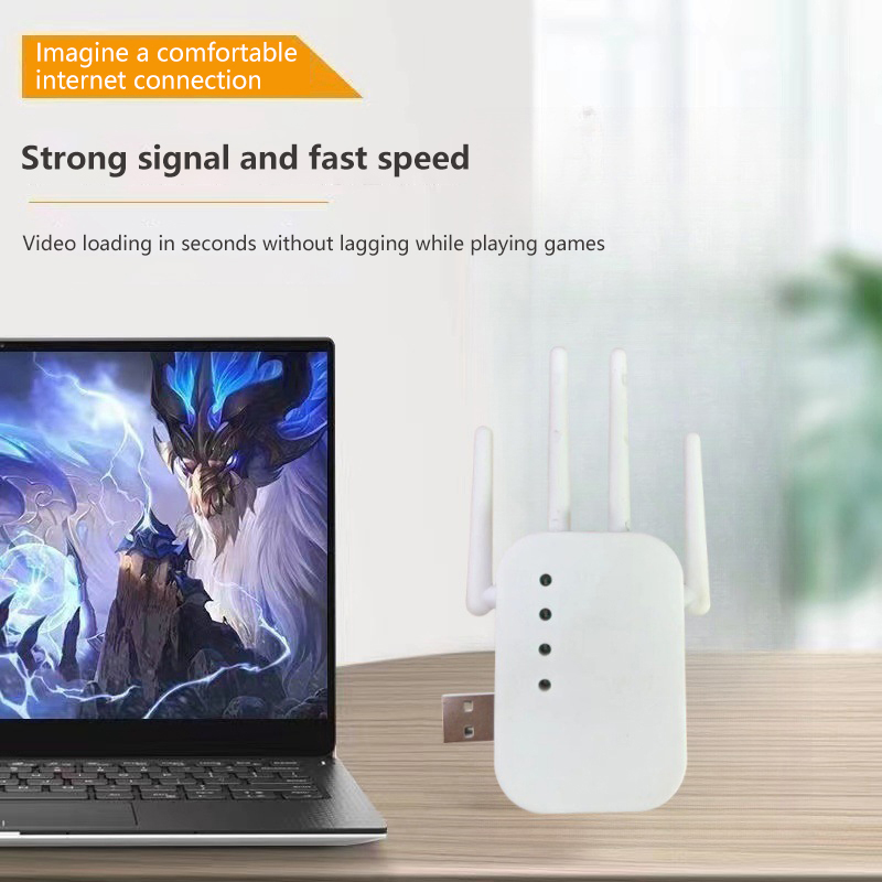 1PC WiFi Router Long Range Signal Booster Router 300Mbps Wireless Repeater 2.4G WiFi Signal Extender Amplifier