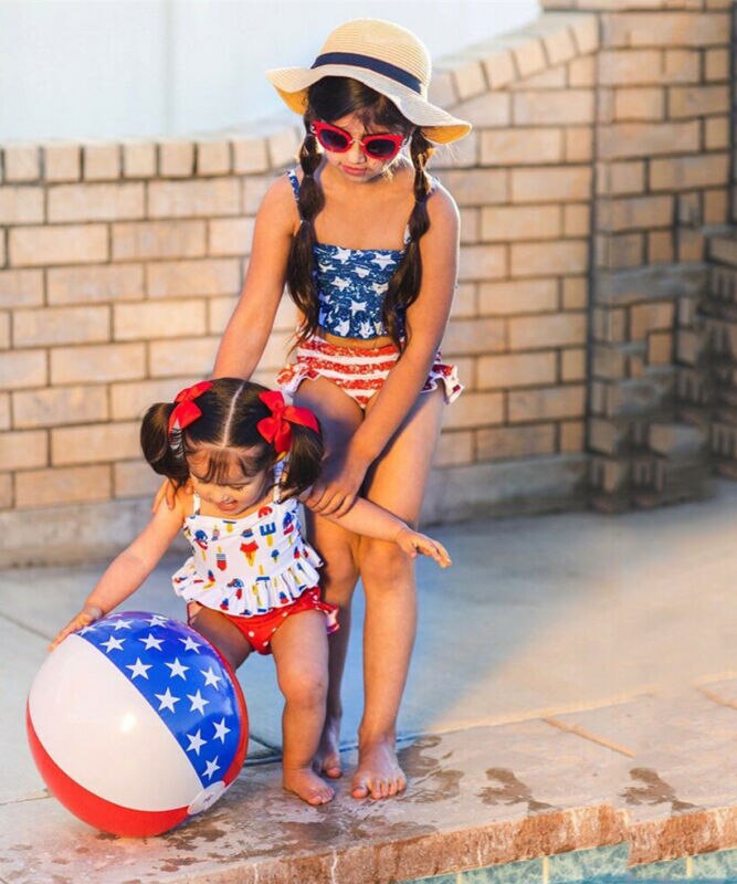 Summer Toddler Kids Baby Girl Ruffle Swimwear Swimsuit Bathing Suit Beachwear