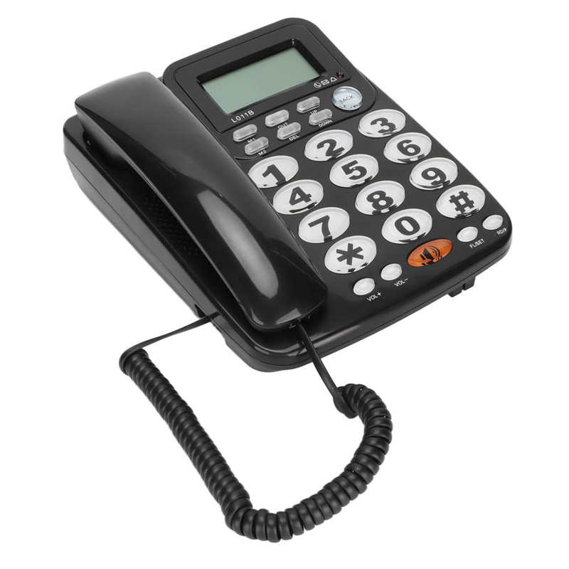 Téléphone Filaire Trimline Blanc - Bouton SOS Urgence - Volume Réglable - Installation Murale - Pour Hôtel, Bureau