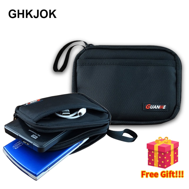 Harde Schijf Tas Dubbele Laag Kabel Organizer Bag Draagtas Hdd Usb Flash Drive Harde Schijf Zak Externe Opslag carrying Ssd