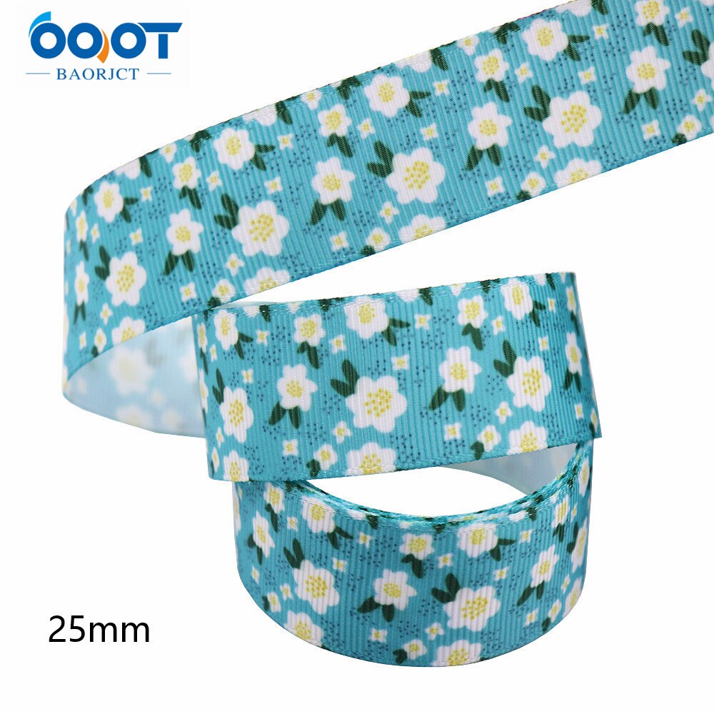 Flower Thermal Transfer Printed Grosgrain Ribbons,25mm 10Yards M-211111-2103 Wrap Bow Cap DIY Accessories Decorations: M-211111-2104