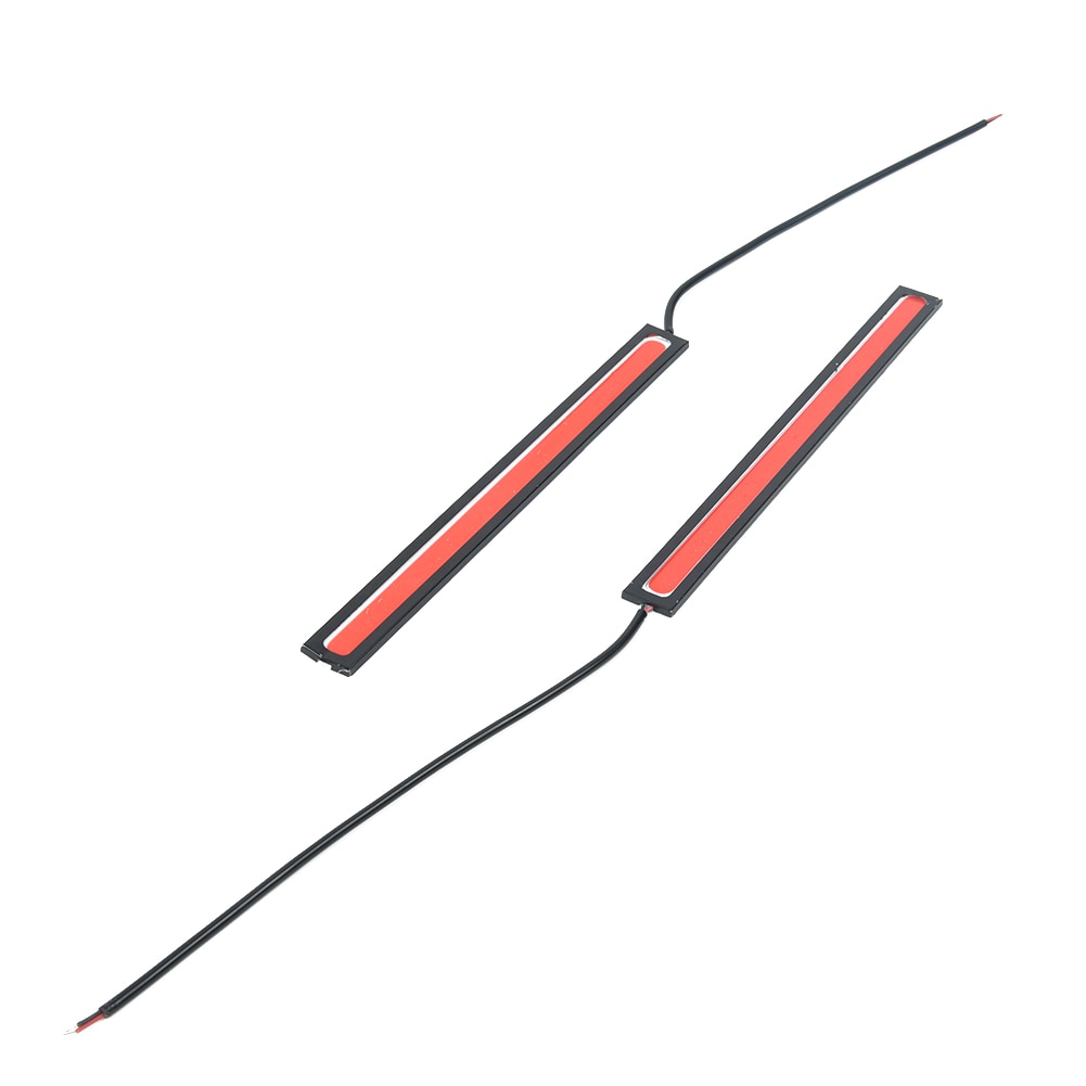 2x 12v röda drl cob led strip light bar för camping husvagn båt bil vattentät.