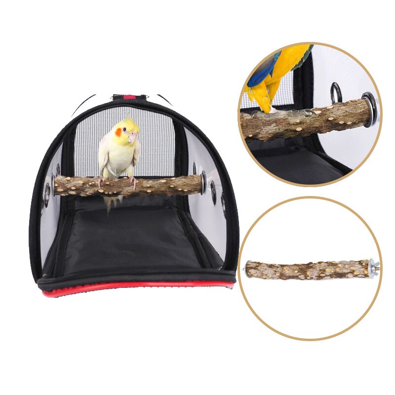 Portable Clear Bird Parrot Transport Cage Breathable Bird Carrier Travel Bag Small Pet Rabbit Guinea Pig Chinchilla Outdoor Bag