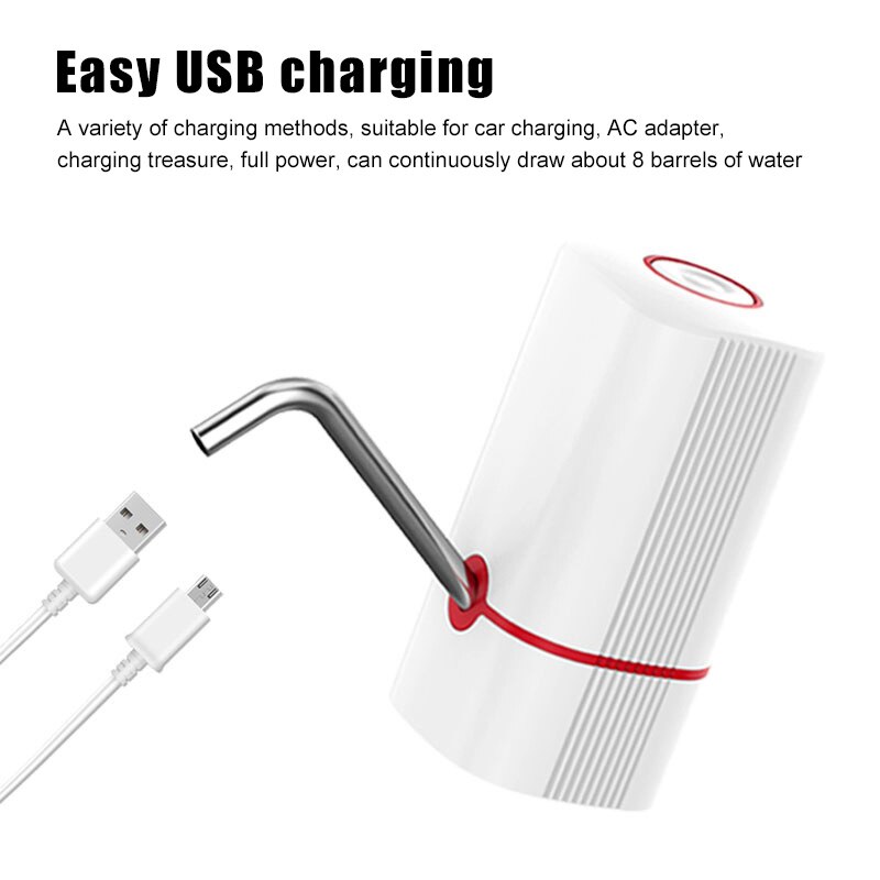 Bombas de botellas de agua para una buena salud, bombas eléctricas de agua potable, dispensador de agua automático portátil recargable por USB