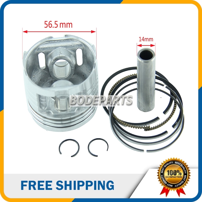HH131 Motorcycle 56.5MM 56mm 56 14mm 14 cylinder horizontal engine piston kit set ring for SHINERAY XY Mini Jeep ATV Dirt Bike