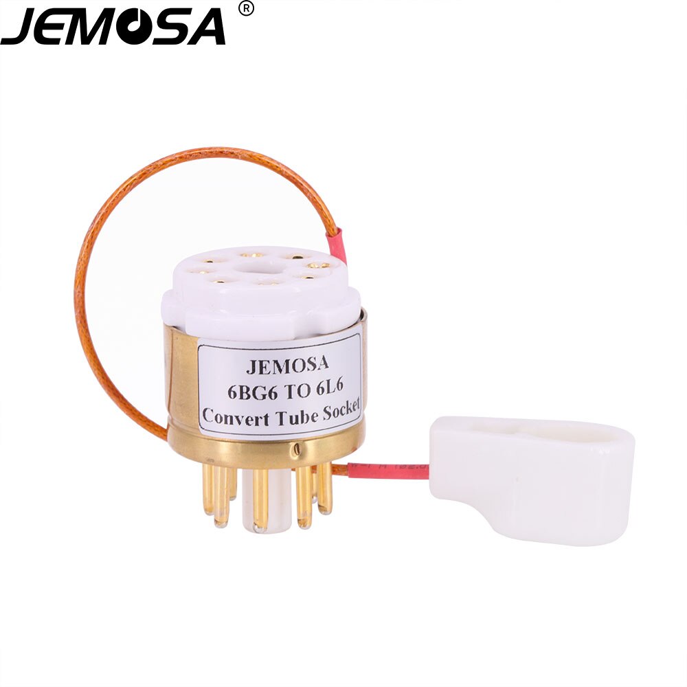 1PC 6BG6 6L6 Vacuum Tube Socket Adapter 6BG6 (TOP)TO 6L6 (BOTTOM) Tube DIY Audio Vacuum Tube Amplifier Convert Socket Adapter: 6BG6 TO 6L6 Ceramic