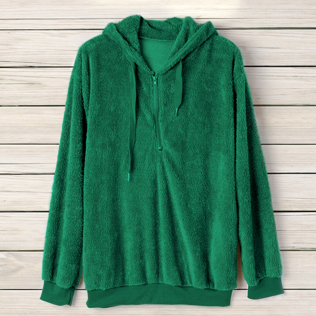 PatPat Reine Farbe Woll Hoodie Herbst Beiläufige Frau Kleidung oben Mantel Jacke Freizeit und Komfort