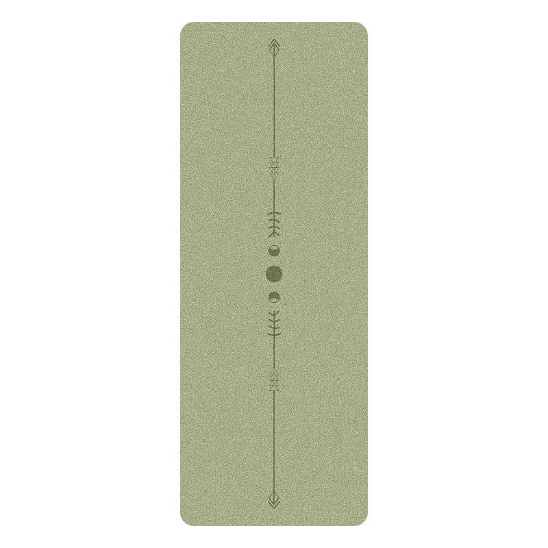 Estera de yoga de 5 mm de grosor con superficie de PU texturizada y base de caucho natural - Estera de ejercicios antideslizante y de alta densidad para el hogar/pilates (Alignm