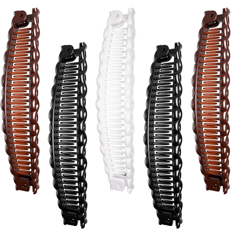 Pince à cheveux en forme de banane coréenne, de Barrettes de couleur unie pour femmes, épingles à cheveux, accessoires pour filles, pince queue de cheval