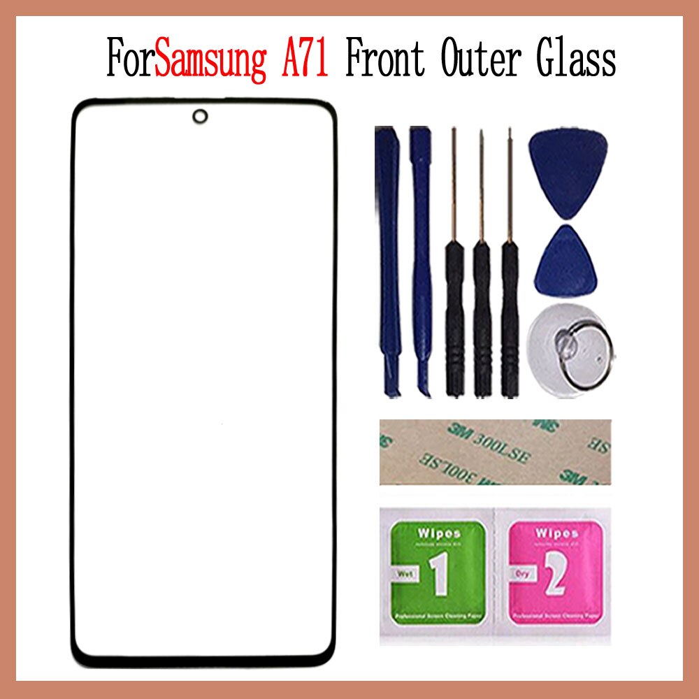 Touch Screen Glass For Samsung Galaxy A71 LCD Display Panel Front Outer Glass Lens Spare Parts Replacement: A71 With Tools