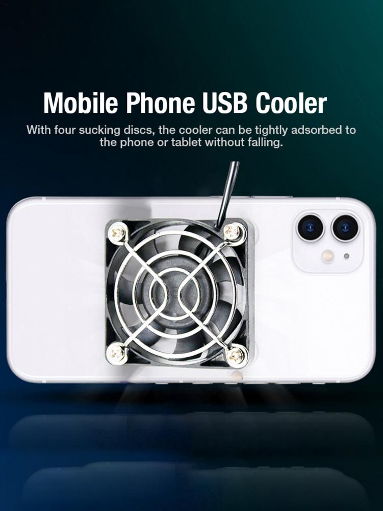 Mobile Phone USB Cooler Universal Portable Gamepad Radiator Fan Controller Heat Sink Router Fan TV Box Cooler Cooler W/Screws
