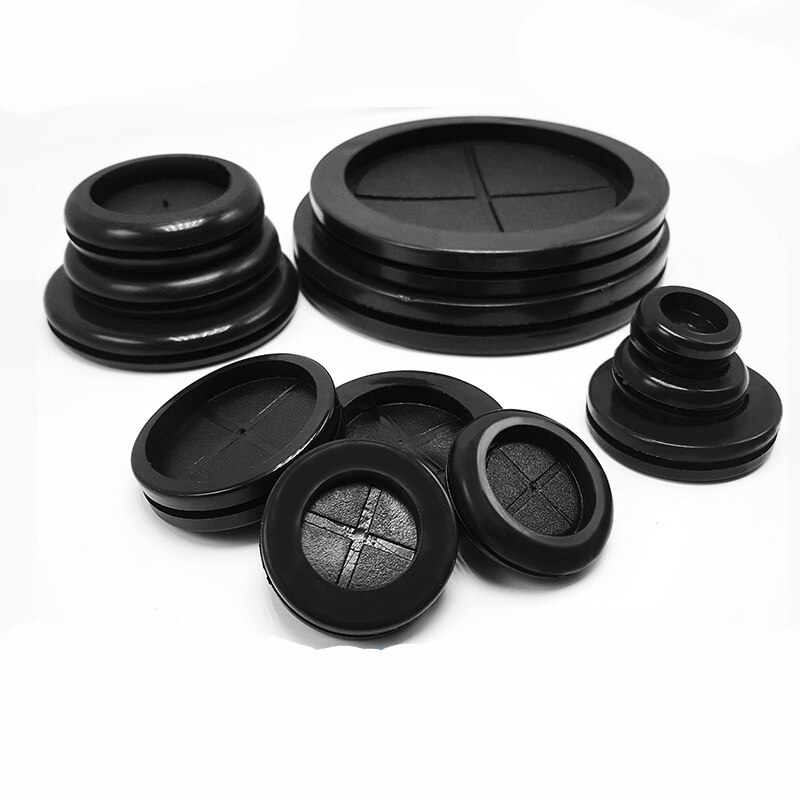 10pcs 12-100mm Circlip Rubber Wire Grommet Gasket Electric Box Inlet Outlet Seal Ring Dust Plug Cover Cable Holder Protector