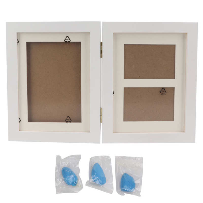 Pet Paw Print Photo Frame Cat Pawprints Picture Frame and Imprint Kit Easy Imprinting Snap In for All Breeds Pet: Blue