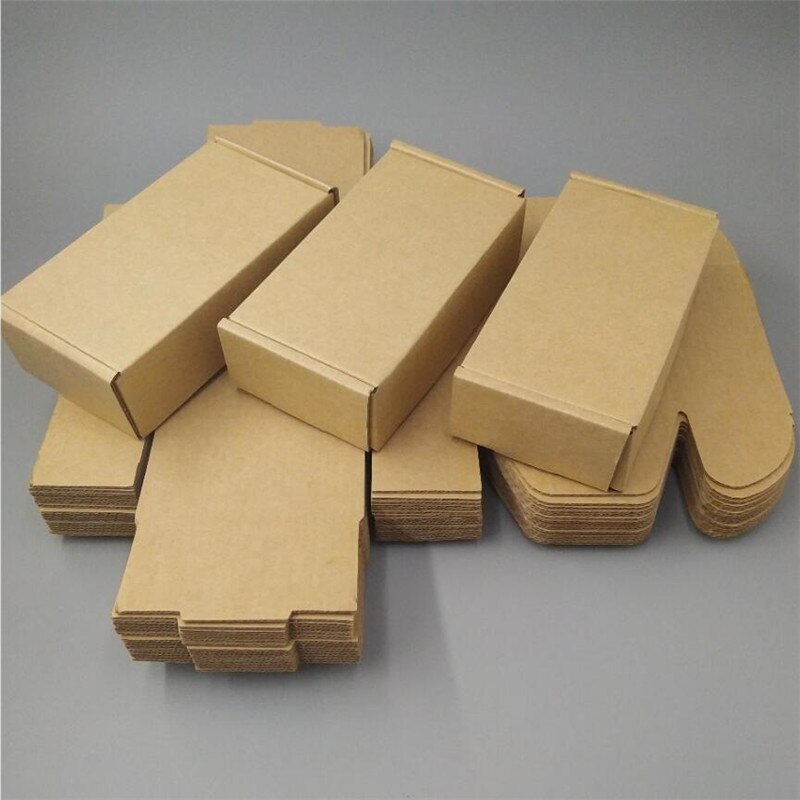15*5*2.5cm Brown Die Cut Folding Lid Postal Cardboard Boxes Small Mailing Cartons
