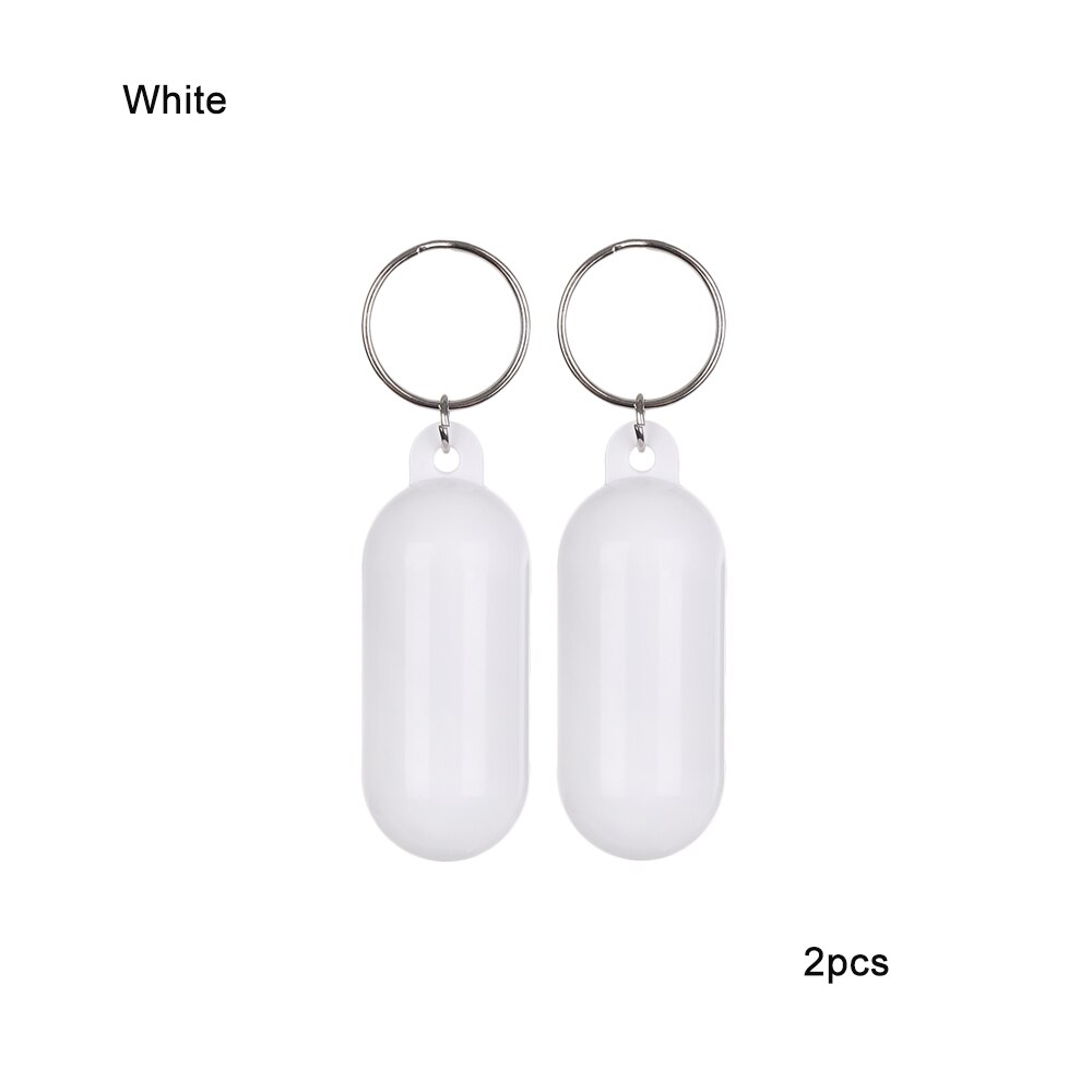 2Pcs Kayak Drijvende Sleutelhanger Spatbord Drijfvermogen Sleutelhanger Marine Zeilboot Float Canal Roeiboten Tool Water Sport Accessoires: White 2PCS