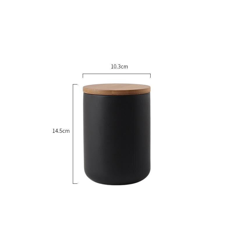 260 ml/800 ml/1000 ml Keramiek Beknopte Opslag Jar Flessen Met Deksel Ronde Thee Caddy Dozen Keuken voedsel Container Home Decor: 2