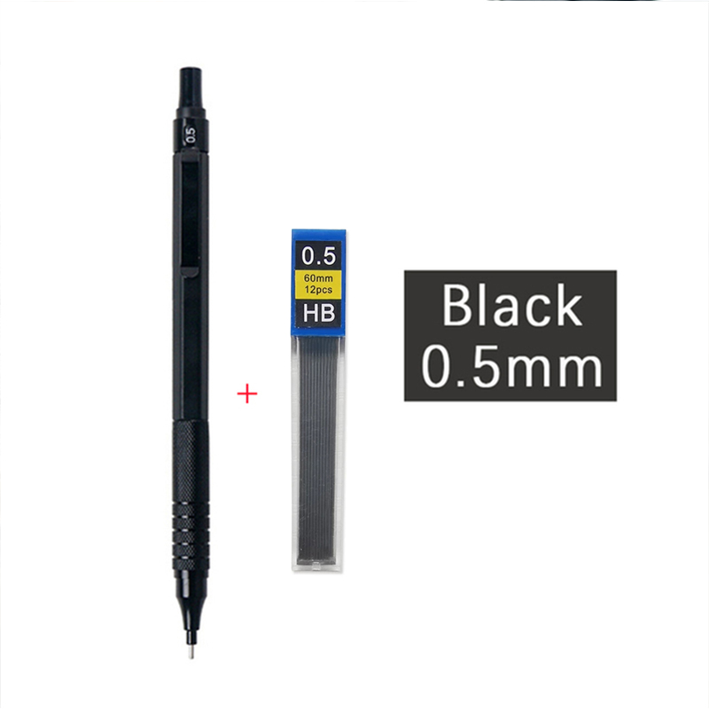 Hochwertiges Druckbleistift-einstellen aus Metall mit Minenminen, Zeichnung, automatischer Bleistift, 0,3, 0,5, 0,7, 2,0 mm, Bleistift für Kunstbedarf: verrotten