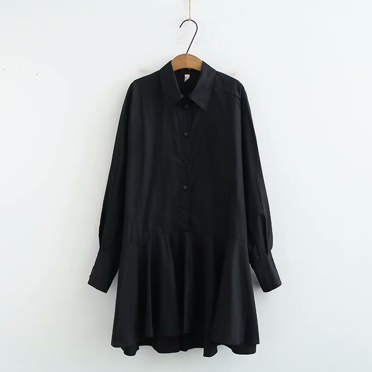 Vestido trompeta informal con dobladillo irregular, volantes,