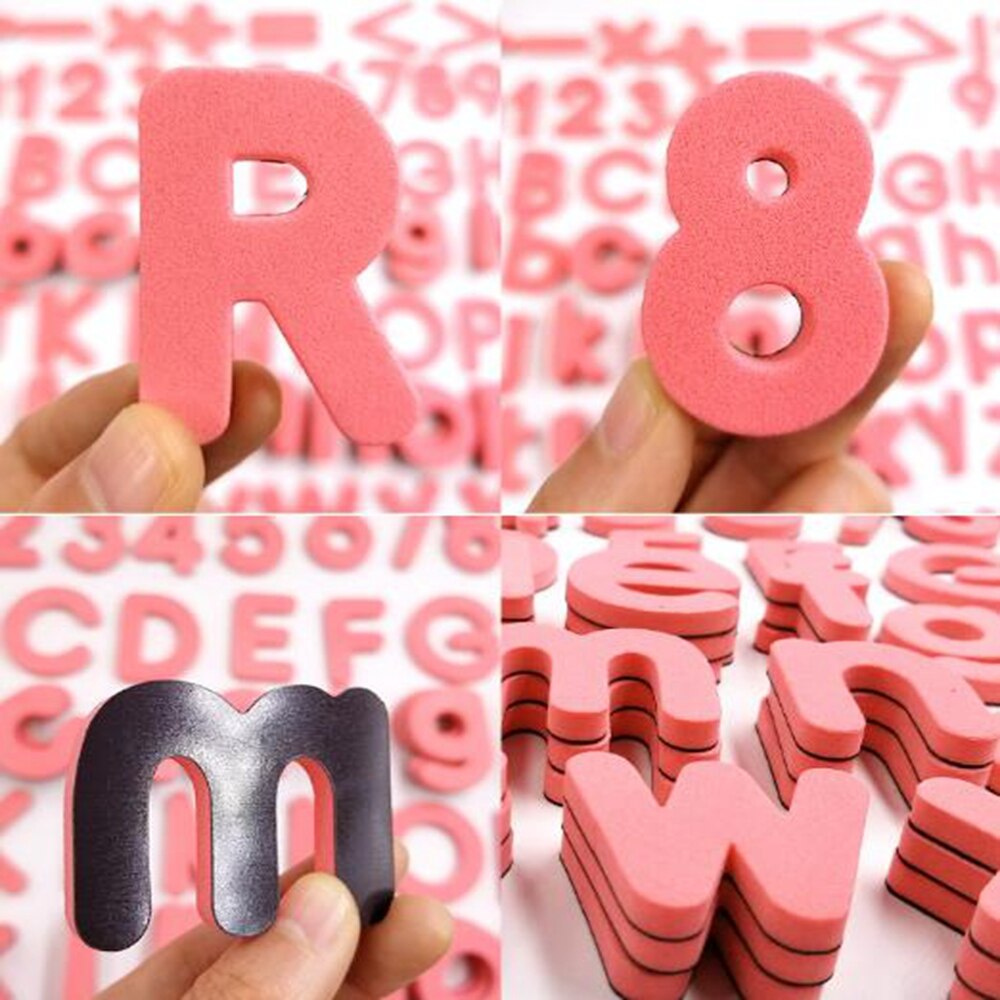 Magnetische Alfabet Nummers Decoratieve Ins Roze Foam Koelkast Stickers Kinderkamer Muur Decor Diy Engels Brief