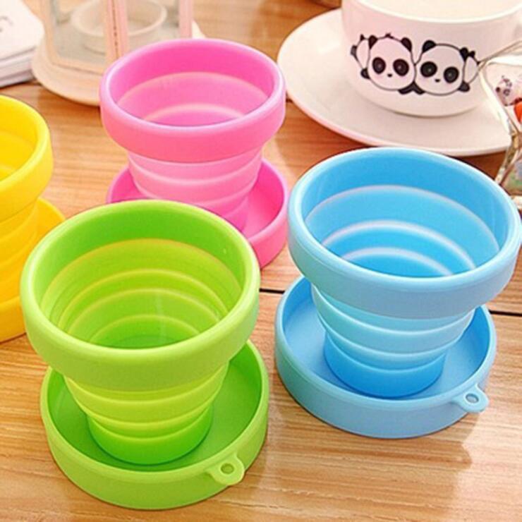 Pieghevole Tazze 170ML Food Grade Silicone di Viaggio Tazza di Acqua A Scomparsa Portatile All'aperto Tazze di Caffè Tazza di Acqua All'aperto