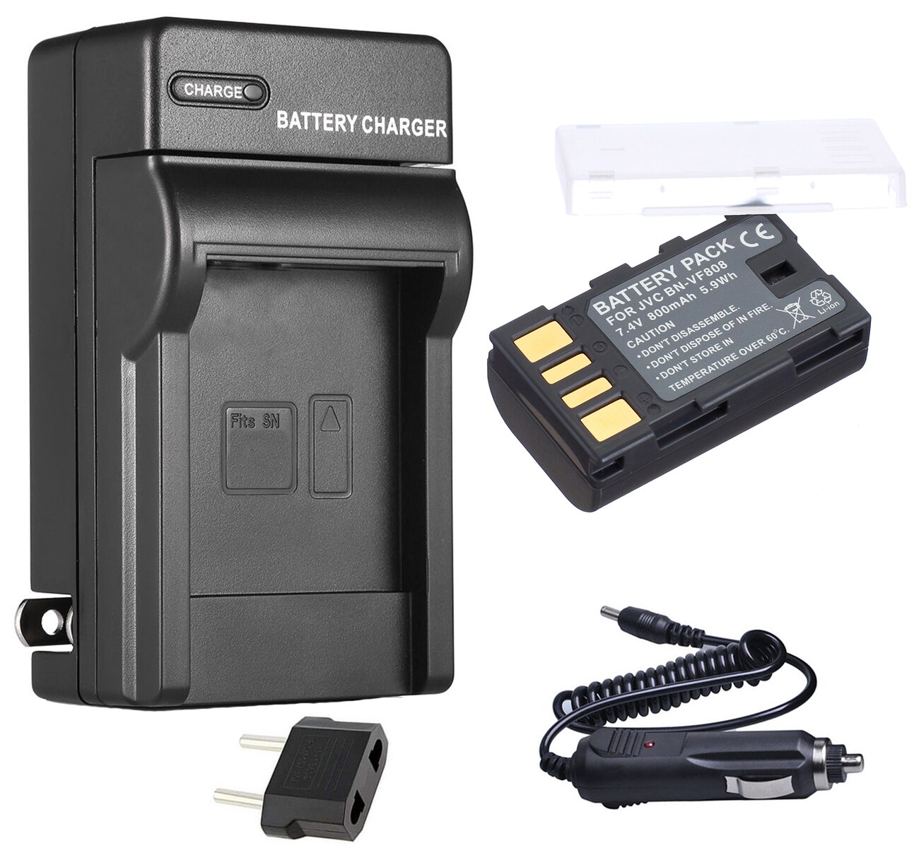 Batterie + chargeur pour caméscope JVC Everio GZ-MG230, GZ-MG330, GZ-MG340, GZ-MG360, GZ-MG430,GZ-MG630,GZ-MG650,GZ-MG670,GZ-MG680: Battery and ChargerB