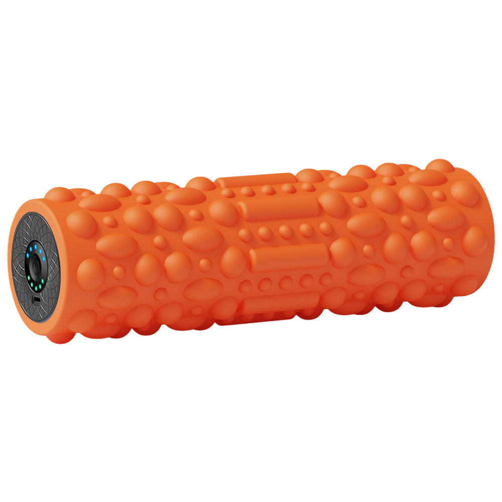 Electric Vibrating Foam Roller Yoga Column Rechargeable Massage Column 5 Modes Exercise Roller for Bodybuilding: Orange