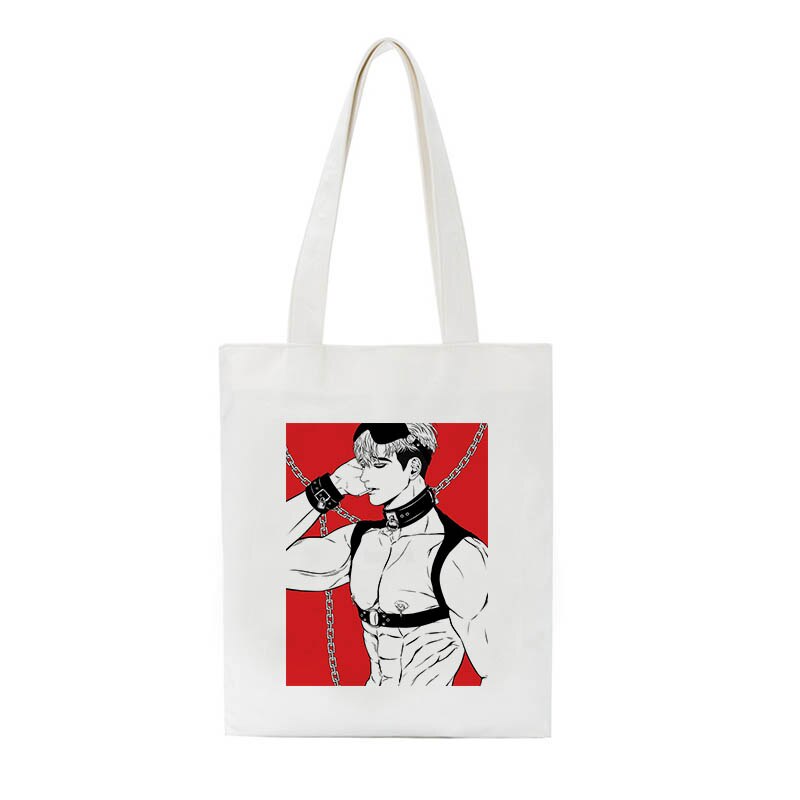 Sangwoo Yoonbum Doden Stalking Canvas Tas Koreaanse Cartoon Shopper Tas Vrouwen Tas Ins Grote Capaciteit Casual Vrouwen Schoudertas: Bai04