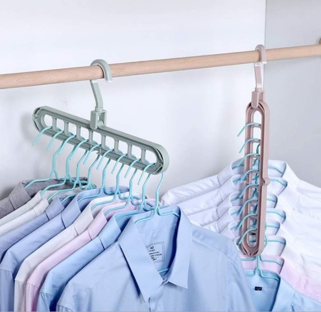 Clothes Pole Multi-Port Support Circle Clothes Hanger Clothes Drying Rack Multifunction Clothes Closet Organize Hook