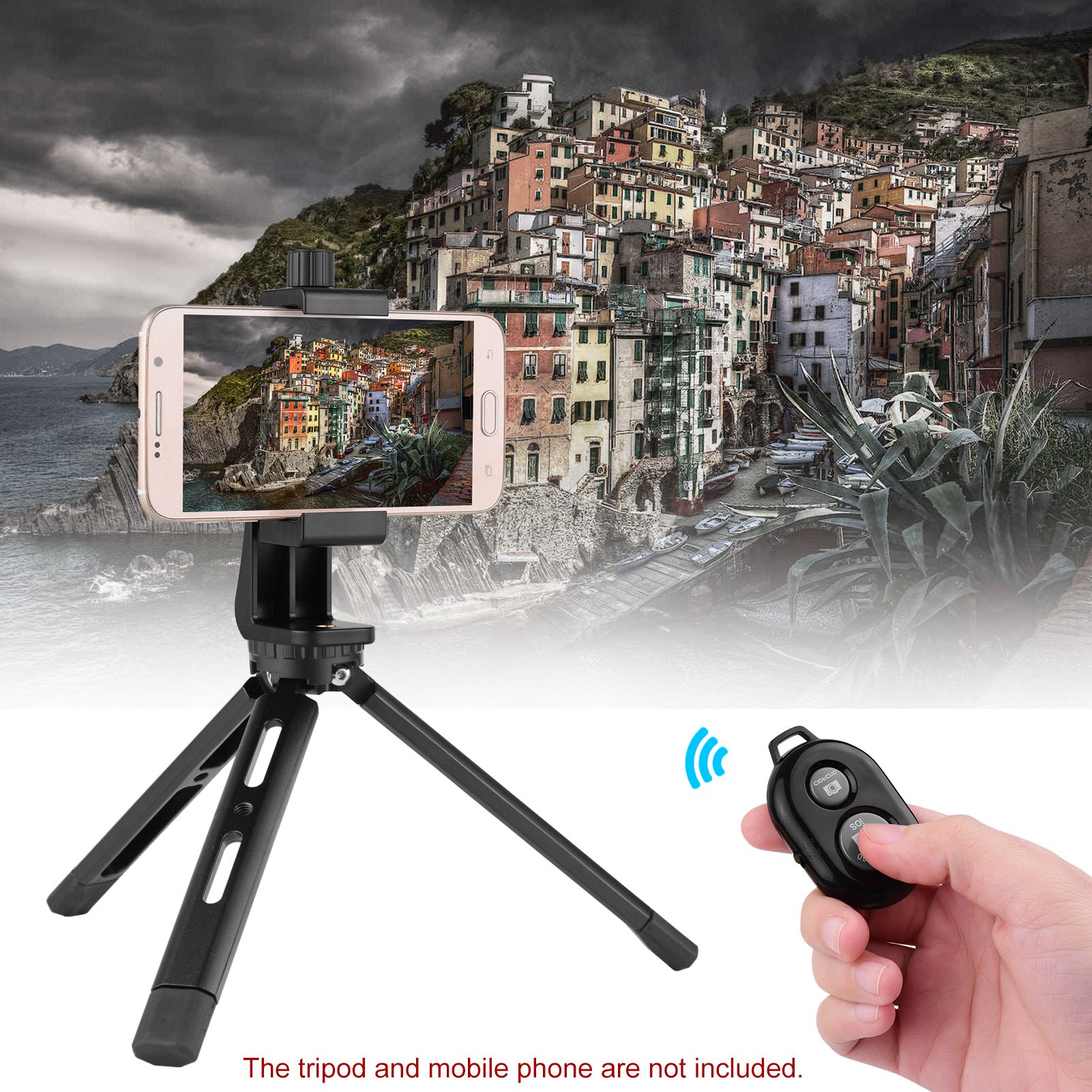 Verstelbare Telefoon Clip + Bt Remote Shutter Set Statief Mount Adapter Voor Monopod Selfie Stick Voor Android 4.2.2 Ios 6.0 of Nieuwer