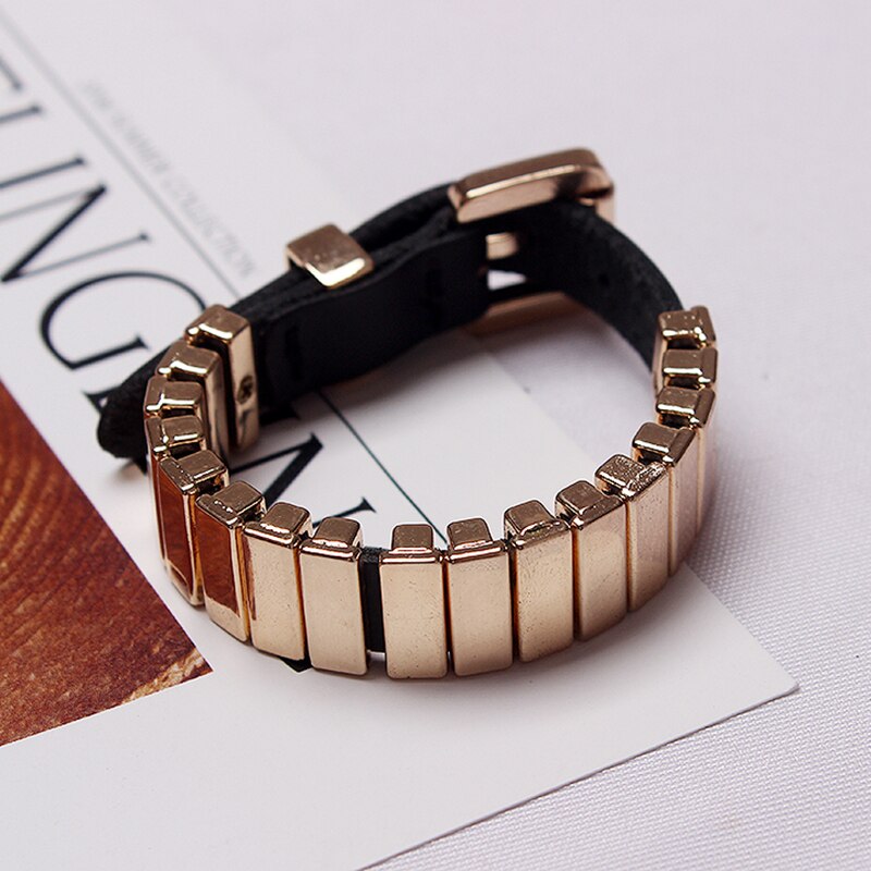 [XITAO] Europe Women Solid Color Metal PU Bracelets Female Accessories GWY1835