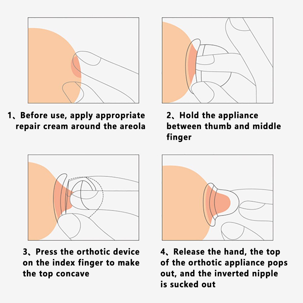 2 pz/set Redress succhiare capezzolo aspiratore donne in gravidanza allattamento al seno trasparente protettore correzione estrattore trazione fisica