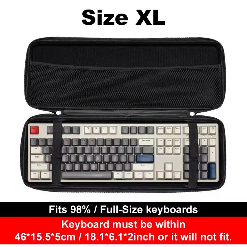 Nowa torba robić przechowywania klawiatury mechanicznej 2025, odporna na kurz i wodę, twarda obudowa EVA, pasuje robić klawiatur 61/68/75% TKL/pełnowymiarowych.