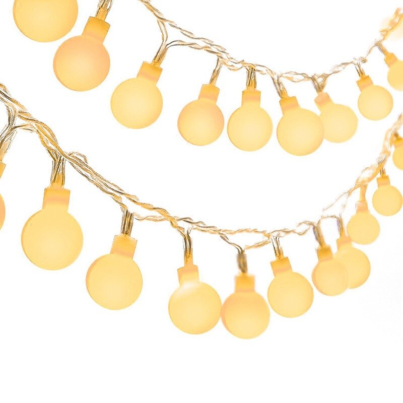 Lyskugle led string belysning usb lampe pære lys string vandtæt udendørs bryllup julefest dekoration