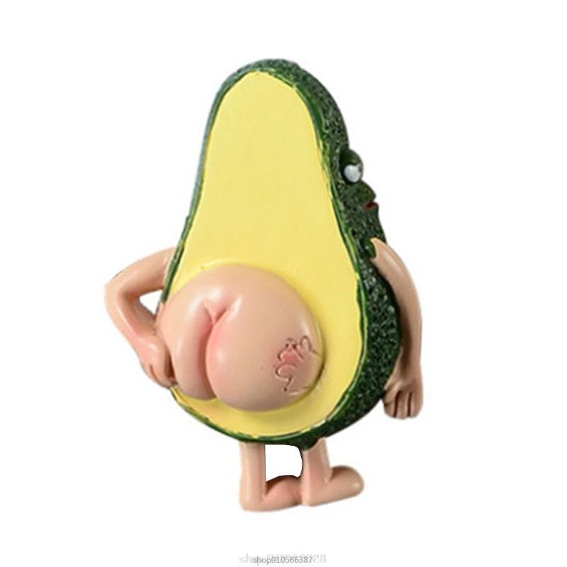 Imanes divertidos de fruta, plátano y aguacate para nevera, pizarras, decoración del hogar, objetos magnéticos, 3D: 2