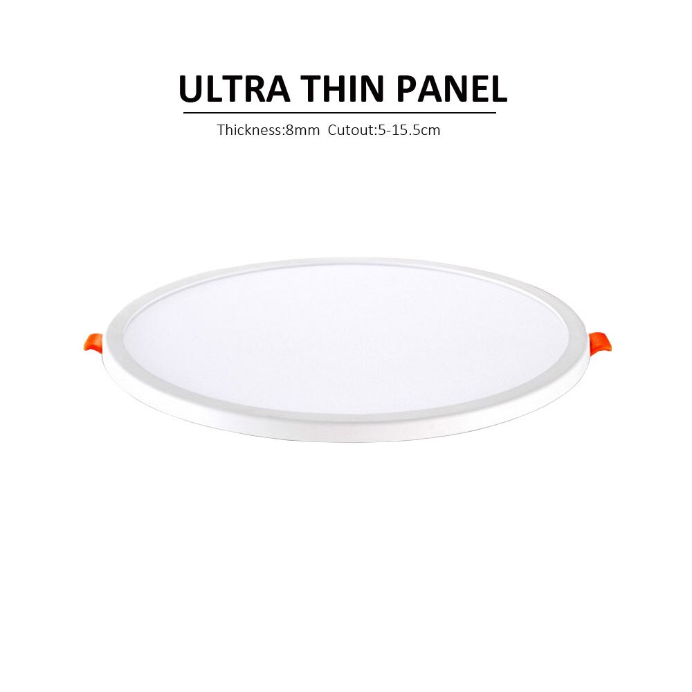 Narrow Frame LED Panel Light 6W 8W 15W 20W Ultra Thin LED Ceiling Downlight Round/Square Slim Frame Panel Light Cool/Warm White